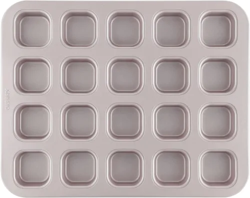 Miniatura 8 de CHEFMADE Juego de moldes para pasteles de brownie, 2.4 pulgadas, 4 unidades, antiadherentes, cuadrados, para magdalenas, para horno y hornear