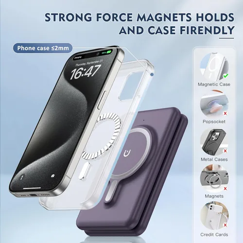 Miniatura 4 de Cargador inalámbrico iPhone - Estación de carga 3 en 1 para dispositivos Apple para iPhone 17 16 15 14 13 12 Pro Max Plus - Almohadilla de carga