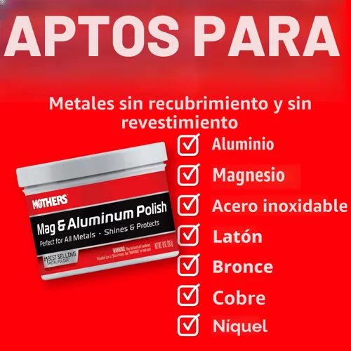 Miniatura 5 de Pulidor Mag & Aluminum Polish 05101 y paquete de telas de microfibra., Pulido