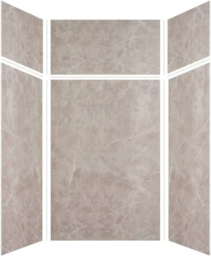 Miniatura 39 de Transolid EWKX483696-41 Expressions - Kit de pared de ducha de 6 paneles con extensión, 36 pulgadas de largo x 48 pulgadas de ancho x 96 pulgadas
