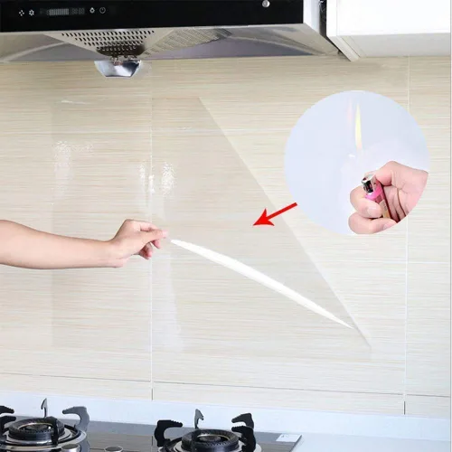 Miniatura 2 de COSNIGHT - Adhesivo impermeable a prueba de aceite para cocina, película de vinilo autoadhesiva, resistente a altas temperaturas, papel extraíble
