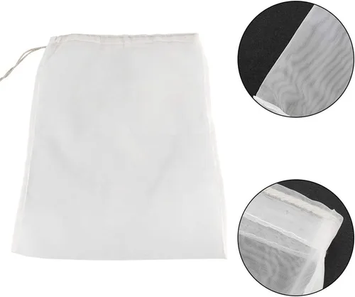 Miniatura 5 de Yctze Bolsa de filtro reutilizable de 100 malla de grado alimenticio, ideal para cerveza casera y elaboración de vino, 400 micrones, perfecta