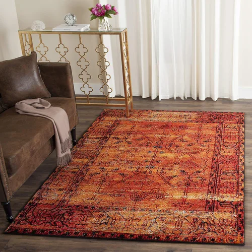 Miniatura 9 de SAFAVIEH Vintage Hamadan Collection - Alfombra de pasillo, 2.3 x 14 pies, naranja, diseño oriental tradicional persa, no desprende pelusa y de fácil
