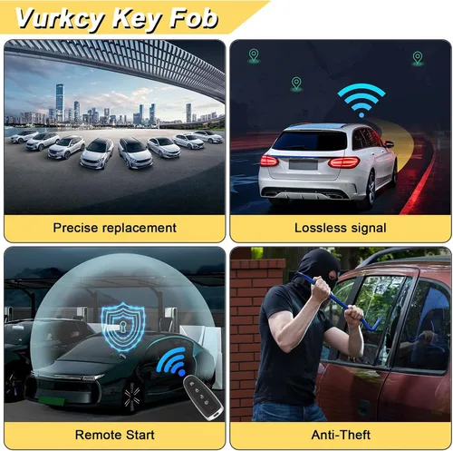 Miniatura 8 de Vurkcy Llavero de repuesto para 2014-2020 Chevrolet Suburban Tahoe y GMC Yukon/Yukon XL, control remoto de entrada sin llave para automóvil