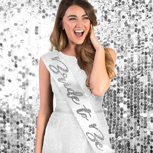 Miniatura 2 de Faja de novia dorada – Juego de 2: banda dorada satinada de grado nupcial con diamantes de oro para novia para ser blanco y el mismo pene Forever