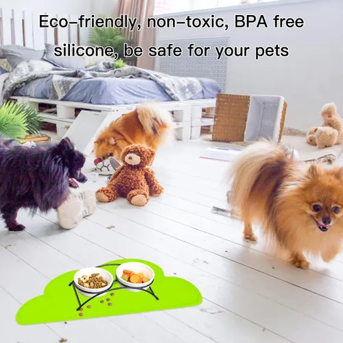 Miniatura 5 de DesignSter Tapete de alimentación para mascotas – Tapete de alimentación para perros y gatos, almohadilla de silicona de grado superior