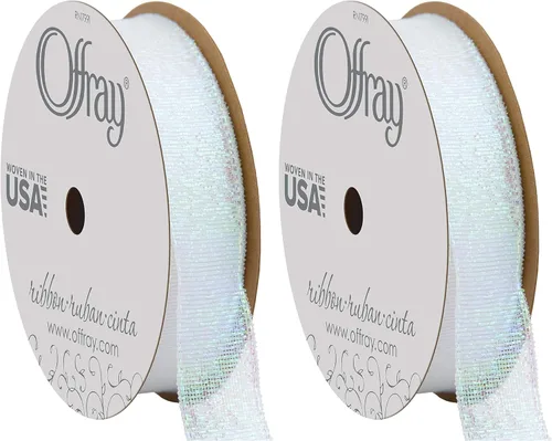 Miniatura 7 de Offray - Cinta para manualidades Galena de 7/8 pulgadas de ancho, 3 yardas, color plateado (paquete de 2)