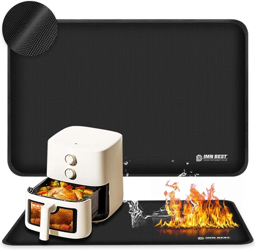 Miniatura 9 de Tapete resistente al calor para sitio de freidora de aire, tapete de silicona ignífugo para encimera de cocina, antideslizante e impermeable