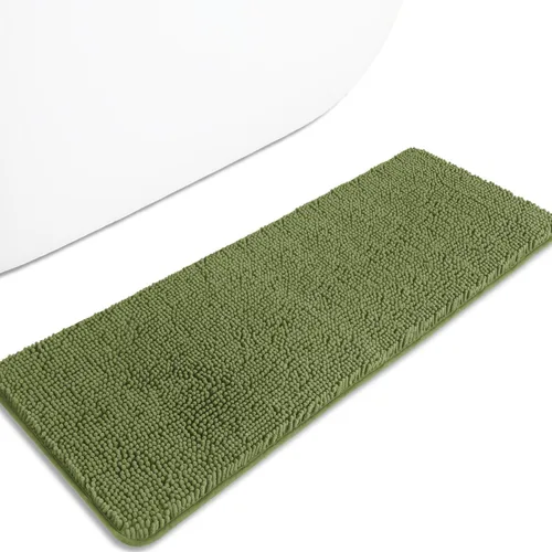 Miniatura 699 de Alfombra de baño pequeña de 12 x 18 pulgadas, lavable y absorbente, antideslizante, alfombra de baño de felpilla gruesa y suave para baño, ducha