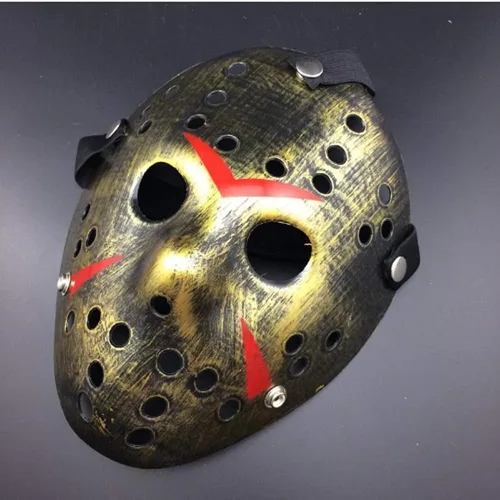 Miniatura 2 de Leprato Máscara de Halloween Retro Espesar Máscara de Hockey de Horror Máscara de Halloween Máscara de Paty Cosplay Máscara de Disfraz Oro