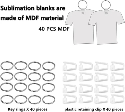 Miniatura 2 de 120 piezas llavero de sublimación adornos MDF doble cara transferencia de calor fútbol sublimación llaveros en blanco a granel (jersey)
