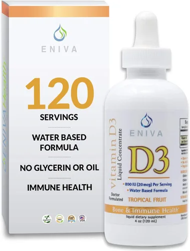Miniatura 5 de Eniva Health Vitamina D líquida (D3) Dr. Formulado para una rápida absorción (4.1 fl oz)