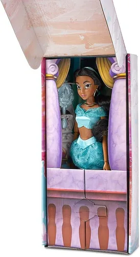 Miniatura 2 de Disney Store Muñeca clásica oficial de Disney Princess (Jasmine de Aladdin), 11 pulgadas, incluye cepillo con detalles moldeados, juguete totalmente