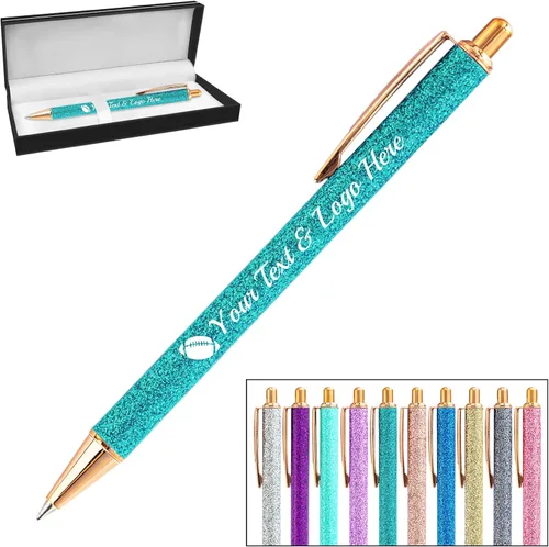 Miniatura 10 de Bolígrafo personalizado, 1 unidad, bolígrafo personalizado con logotipo de mensaje de nombre comercial impreso, carcasa de metal brillante de tinta