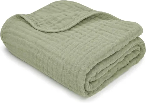 Miniatura 8 de Comfy Cubs - Manta de muselina para bebés, recién nacidos y niños pequeños, 6 capas algodón suave ligero, grande 40 x 40 pulgadas, transpirable