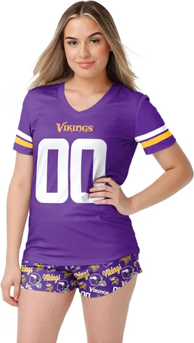 Miniatura 13 de FOCO NFL womens Nfl Team Logo Ladies Gameday Ready Jersey Pajama Set