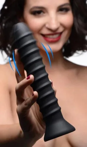 Miniatura 4 de Master Series Master Series Power Screw 10 vibradores de silicona en espiral, para hombres, mujeres y parejas, vibrador, impermeable, con punta