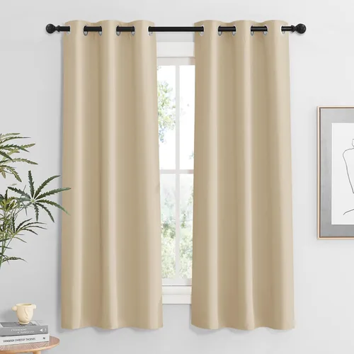 Miniatura 75 de RYB HOME Cortinas opacas de cocina de 36 pulgadas de largo, tratamiento de privacidad para ventanas pequeñas, aislamiento térmico, telón de fondo