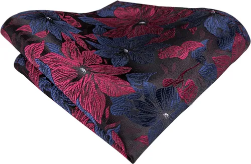 Miniatura 14 de Dubulle Corbata tejida de cachemira para hombre y gemelos de pañuelo para hombre, conjunto de gemelos para boda formal y negocios