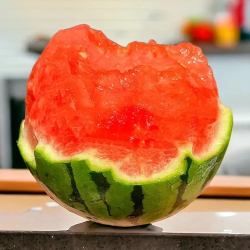 Miniatura 4 de 45 semillas de sandía Sugar Baby para plantar, sandía compacta de carne roja dulce para jardín en casa