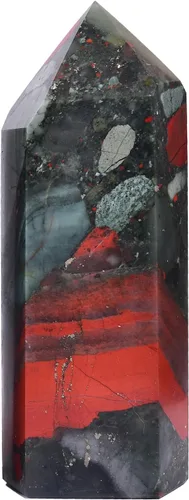 Miniatura 11 de AMOYSTONE Torre de piedra curativa, varita grande de piedra esmeralda, obelisco de punta hexagonal, irregular, 1.7-2 libras, meditación espiritual
