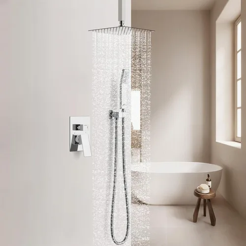 Miniatura 2 de SunCleanse Juego de Grifería de Ducha de Lluvia Cromado Pulido Juego Combinado de Ducha para Baño con Cabezal de Ducha de Alta Presión de 10 Cromo