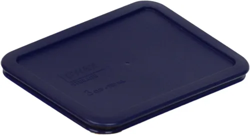 Miniatura 3 de Paquete de Pyrex - 2 artículos: 7210-PC 3 tazas de tapas de plástico azul para almacenamiento de alimentos - Tapas originales genuinas Pyrex - 2