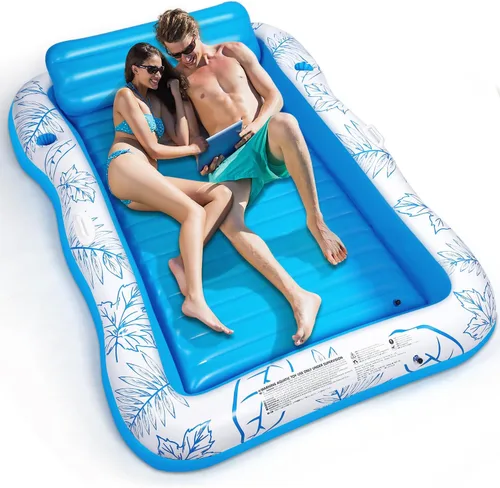 Miniatura 10 de BAIAI - Flotador inflable para piscina para adultos – Flotadores grandes de playa para broncearse, balsa para tomar el sol, para tomar el sol