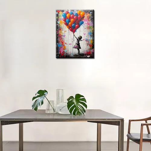 Miniatura 2 de Tucocoo Pintura de globos coloridos por números para adultos, kits de pintura al óleo digital sobre lienzo con pinceles y pigmento acrílico, arte