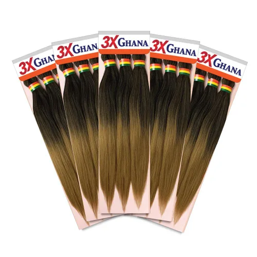 Miniatura 18 de REALISTIC - Paquete múltiple. Trenzas preestiradas X-Pression 3X Ghana de 60 pulgadas 100% Kanekalon Fácil de trenzar, sin nudos, alimentación