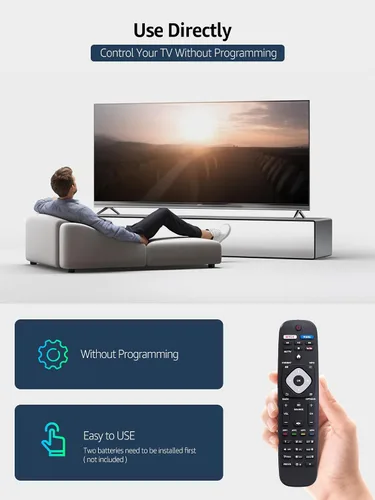 Miniatura 2 de PZL Nuevo reemplazo universal NH500UP para control remoto Philips TV, para Philips Smart TV 43PFL4902/F7 40PFL4901/F7 50PFL5602/F7 43PFL5602/F7
