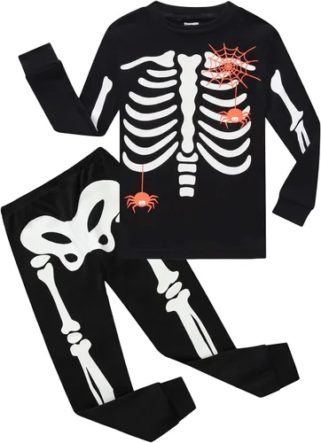 Miniatura 36 de Demifill Conjunto de pijamas de Halloween para niños y niñas, pijamas de Navidad, ropa de dormir para niños y niñas