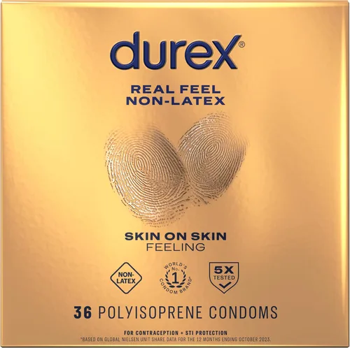 Miniatura 11 de Preservativos Durex sin látex para el sexo, condones lubricados sin látex Durex Avanti Bare Real Feel para hombres con sensación natural de piel