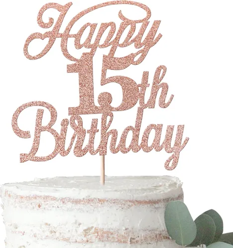 Miniatura 41 de Rsstarxi 1 paquete de decoración para tarta de cumpleaños 8 con purpurina negra de 8 años y fabulosos saludos a 8 años de edad, para celebrar el 8º