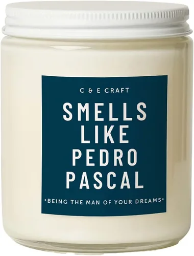 CE Craft - Vela que huele a Pedro Pascal - Aroma a almizcle de medianoche - Vela de oración de celebridades, Vela de adoración a Pedro, Regalo para
