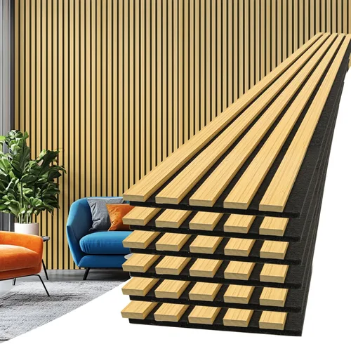 Miniatura 15 de Art3d Paneles acústicos de listones de madera para decoración elegante y reducción de ruido, panel texturizado 3D para techo y pared, paquete