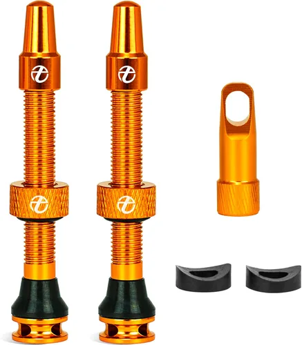 Miniatura 9 de Thinvik Vástago de válvula Presta sin tubo mejorado 48/65/85mm, kit de válvula Presta súper ligero para neumáticos sin cámara