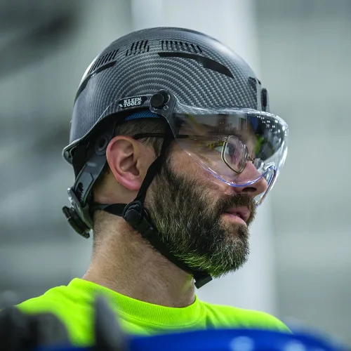 Miniatura 10 de Klein Tools Safety Helmet, Vented Class C Safety Hard Hat, Removable Chin Strap, Adjustable Vents
