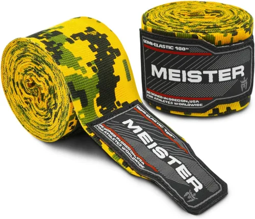 Miniatura 18 de Vendas para mano semielásticas de 180 pulgadas Meister Adult, vendas para MMA (artes marciales mixtas) y boxeo (par) todos
