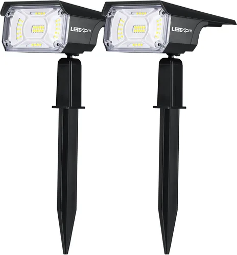Miniatura 12 de LEREKAM 40 focos LED, IP65, impermeables, con energía solar, 2 en 1, luz de pared, luces de paisajismo al aire libre, encendido/apagado automático