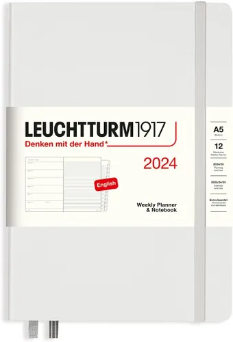 Miniatura 5 de LEUCHTTURM1917 - Agenda semanal y cuaderno 2024 con folleto adicional, tapa dura, composición (B5), verde (1 de enero - 31 de diciembre de 2024)
