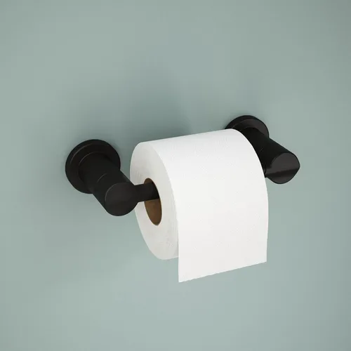 Miniatura 2 de Delta Nicoli (1-Paquete) Soporte de Papel Higiénico Negro Mate Soporte de Rollo de Paño para Organización y Almacenamiento en el Baño Soporte