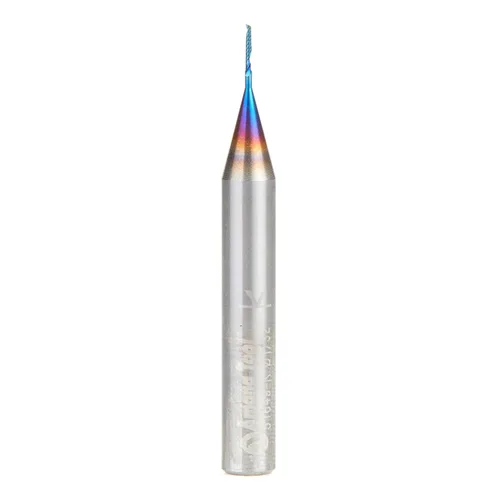 Miniatura 34 de Amana Tool Spektra 51445-K, 51445-K, 1/8 D x 5/8 CH x 1/4 SHK x 2-1/2 pulgadas de largo, acabado de espejo