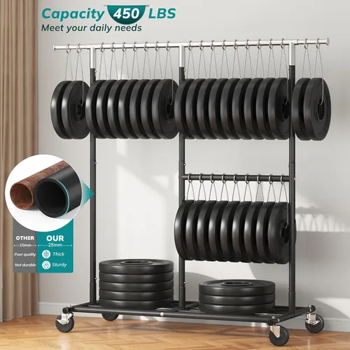 Miniatura 7 de Raybee Perchero para Ropa Resistente 200+LBS, Percheros para Colgar Ropa, Perchero de Metal con Ruedas, Perchero Comercial para Prendas Rodante Negro