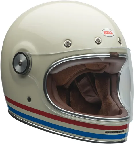 Bell Bullitt - Casco (rayas blanco perlado brillante/rojo/azul - S)