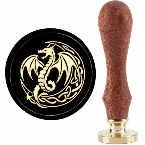 Miniatura 13 de CRASPIRE Sello de Cera de Cuervo de Halloween Sellos de Cera de Sellado de Cuervo Luna Sello de Cera Sello de Sellado de 30mm con Cabeza de Latón