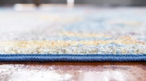 Miniatura 5 de Unique Loom Downtown Collection Abstract, tonos pastel, alfombra ecléctica de área, 2' 2" x 6' 0", Multi/Azul claro
