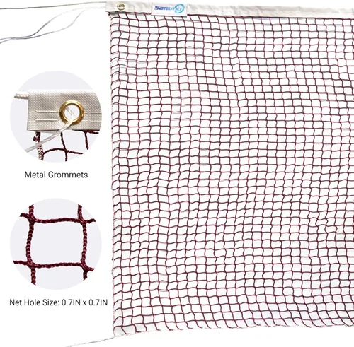 Miniatura 2 de Sanung Red de bádminton con bolsa de transporte, costura de un solo lado, repuesto de nailon de polipropileno para entrenamiento diario