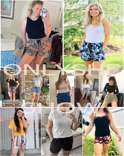 Miniatura 2 de Onlyshe - Pantalones cortos con cordón ajustable para mujer, con bolsillos, casuales, pantalones cortos de verano, holgados, deportivos