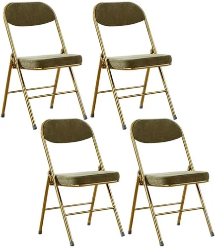 Miniatura 34 de Sillas de comedor modernas, silla auxiliar tapizada para el hogar, con acabado mate, silla de comedor plegable con respaldo abierto, silla sin